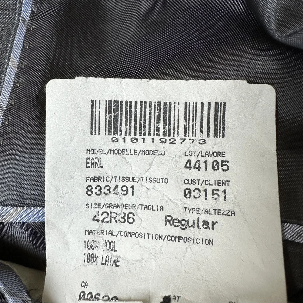 Patrick James Extrafine Virgin Wool Sport Jacket Size 42R